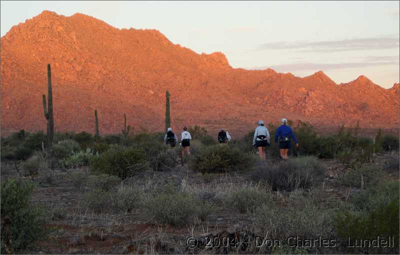 First climb of the run