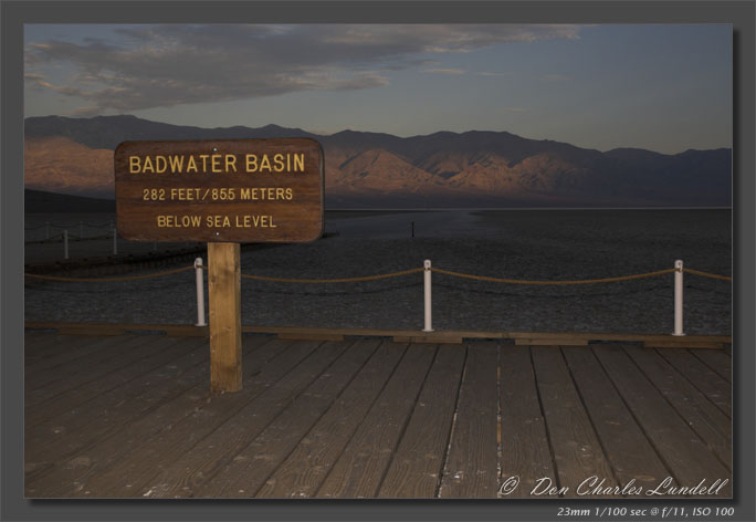 Badwater sign