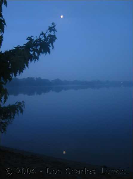 Moonrise over Lake Nokomis