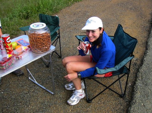 Gillian enjoys our personal aid station