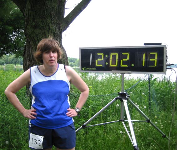 My sister Juli's first ultra - 32.21 miles for the 12 hour!