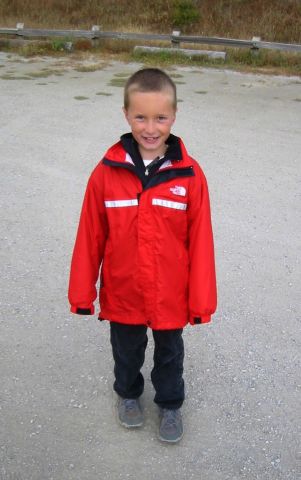 Aaron in his stylish red jacket