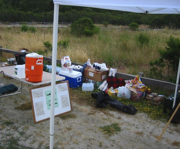 Start-finish aid station