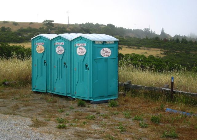 Luxurious porta potties!