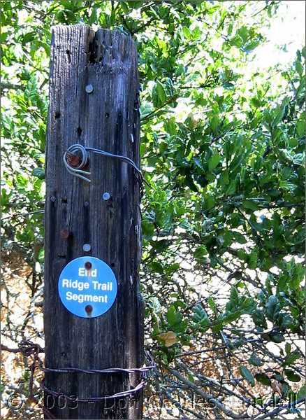 End of Mt. Burdell Open Space