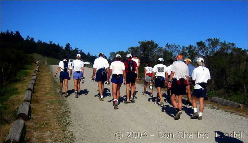 Walking to the start