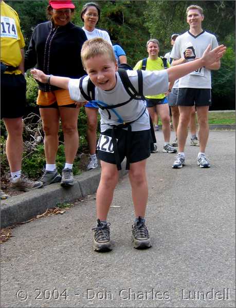 Aaron Doman - his first official trail run!