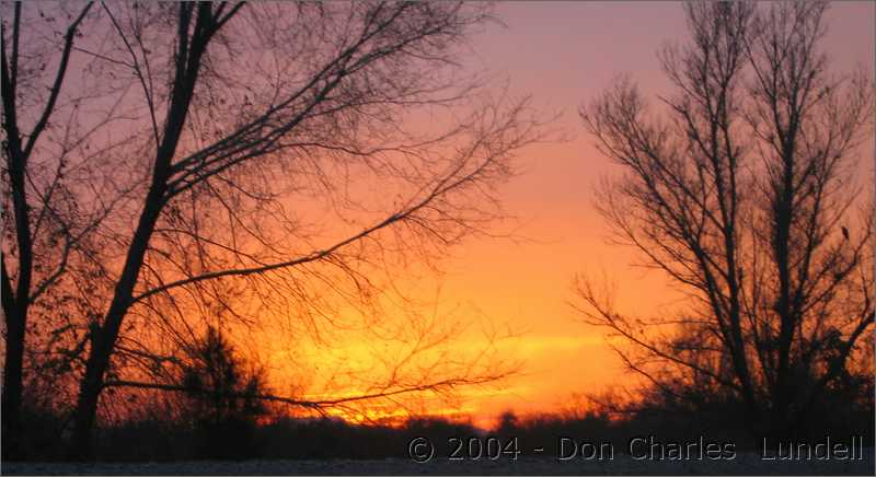 Fiery sunset