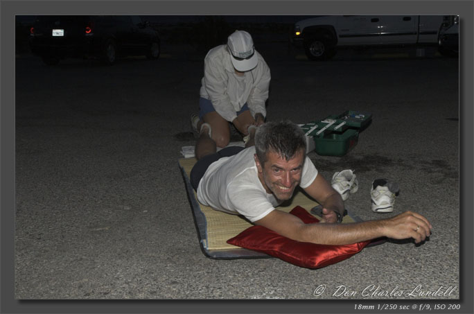 Outdoor foot care at Stovepipe Wells